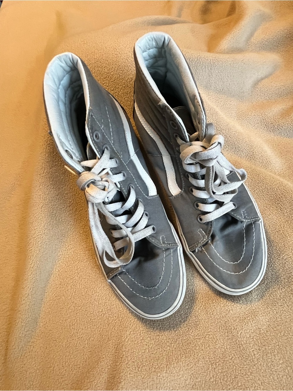 Vans Gray High-Top Canvas Sneakers PB Sz 9 Women 7.5 Men